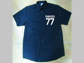 Punkrock 77  čierna košela s krátkym rukávom 100%bavlna